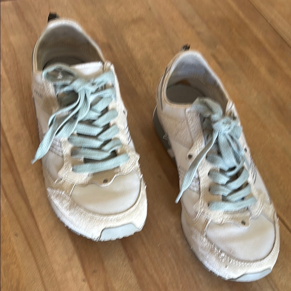 Diesel Women's Athletic Shoes - White and Light Blue